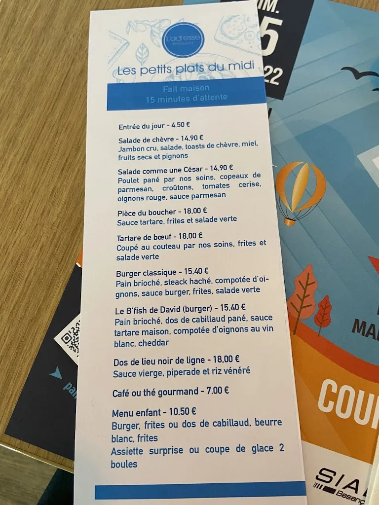 Menu_L'Adresse Restaurant_Rioz_image_2