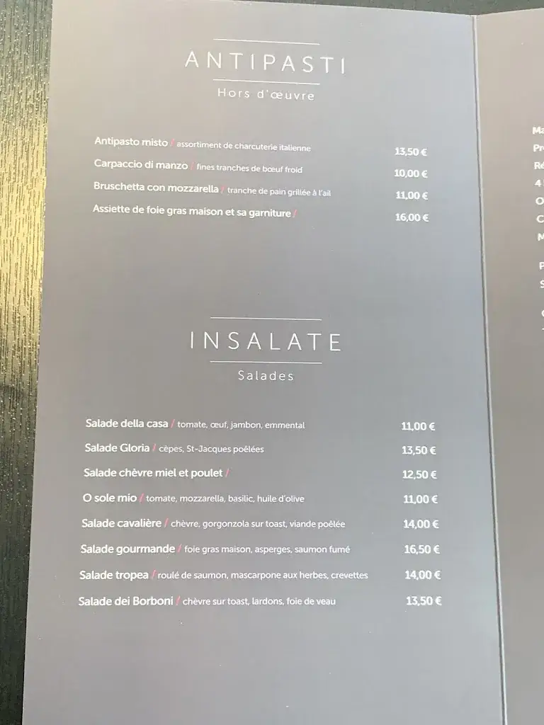 Menu_Restaurant Pizzeria La Gloria_Moulins_image_4