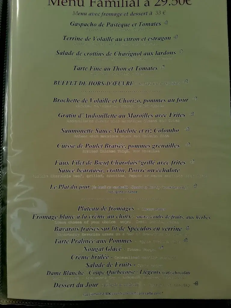 Menu_Le relais de Pouilly_Pouilly-sur-Loire_image_2