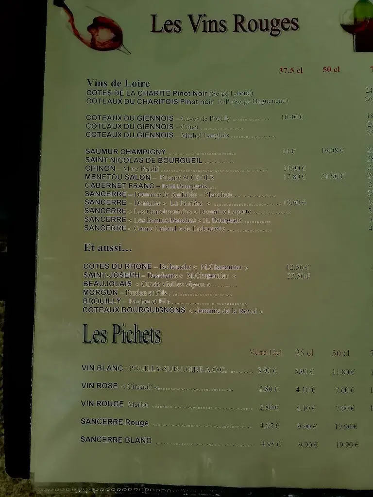 Menu_Le relais de Pouilly_Pouilly-sur-Loire_image_3