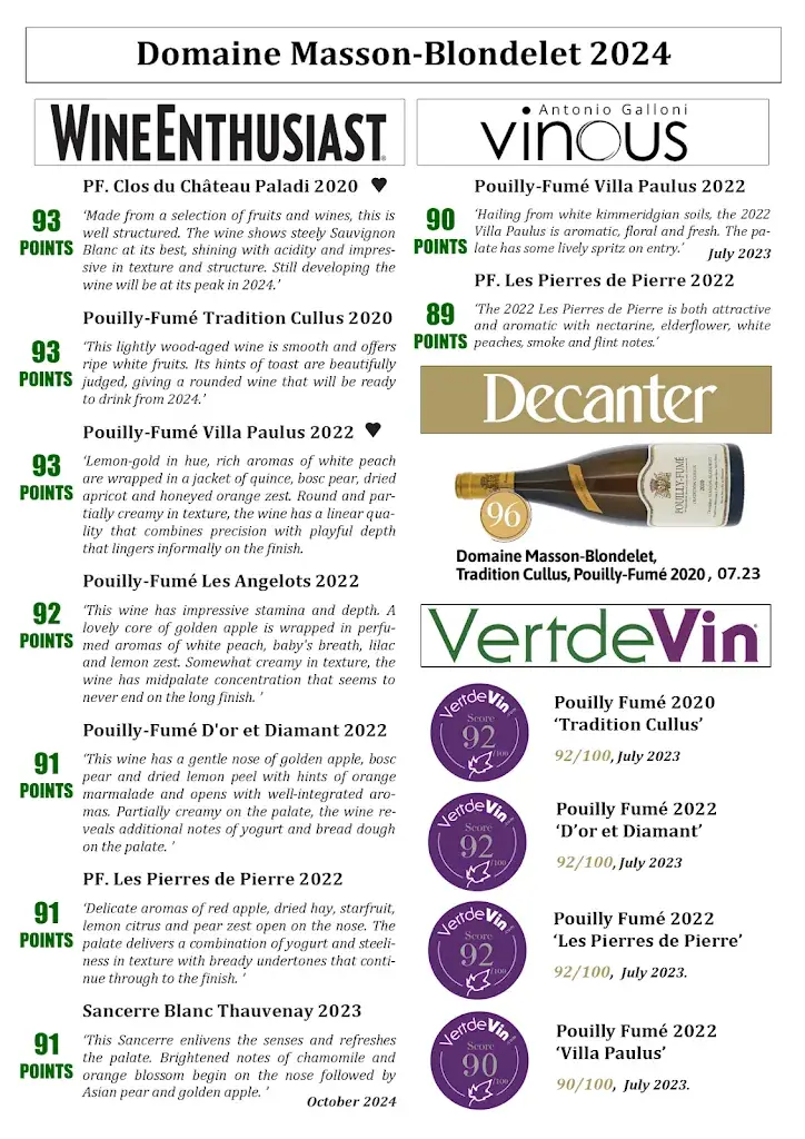 Menu_Domaine Masson-Blondelet_Pouilly-sur-Loire_image_1