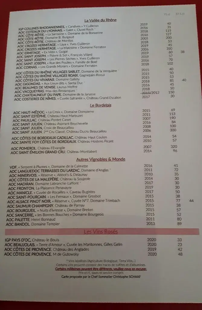 Menu_Restaurant Rouge et Blanc · Georges Blanc_Romanèche-Thorins_image_4