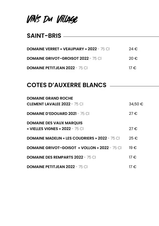 Menu_Restaurant Le Belle Croix_Saint-Bris-le-Vineux_image_3