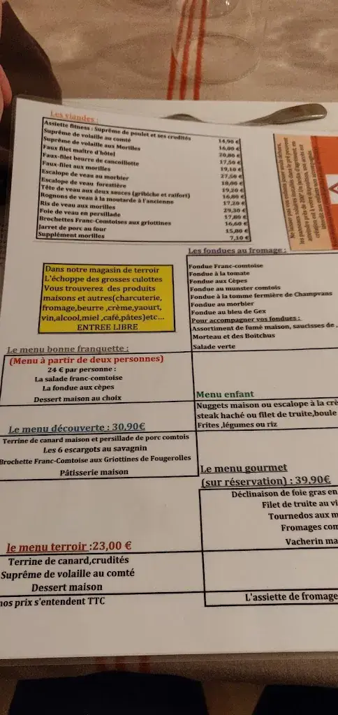 Menü_Auberge La Petite Charrue_Vauthiermont_Bild_4