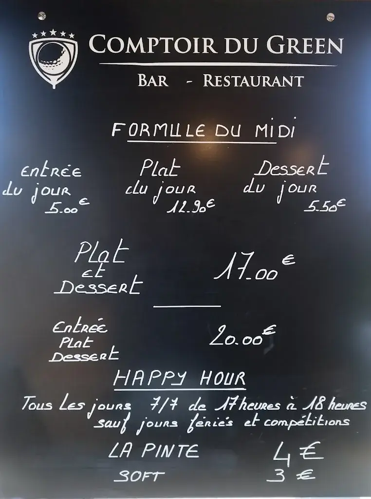 Menü_Counter Du Green_Quetigny_Bild_1