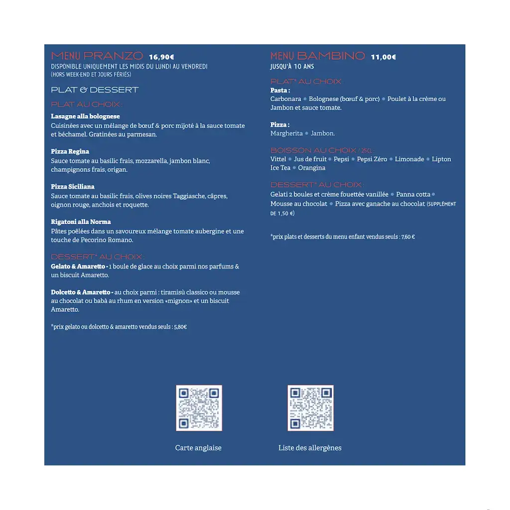 Menu_IL RISTORANTE - le restaurant italien de Dijon - Quetigny_Quetigny_image_4