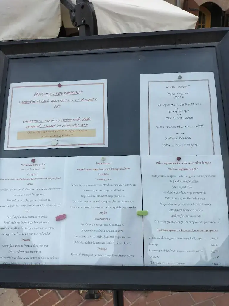 Menu_Auberge La Demoiselle_Saint-Fargeau_image_2