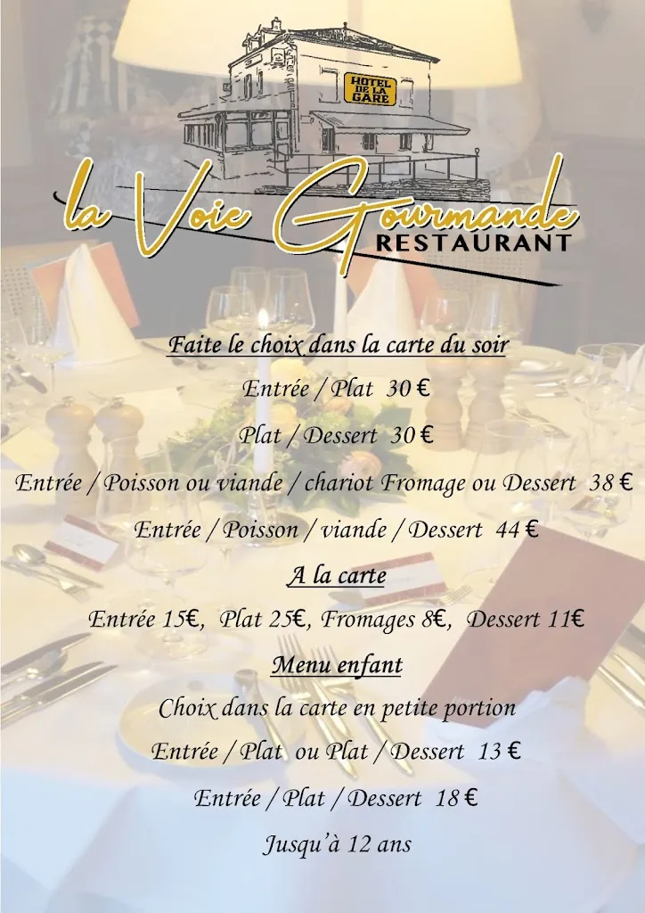 Menu_Hôtel de la Gare & Restaurant 'La Voie Gourmande'_Saint-Gengoux-le-National_image_1