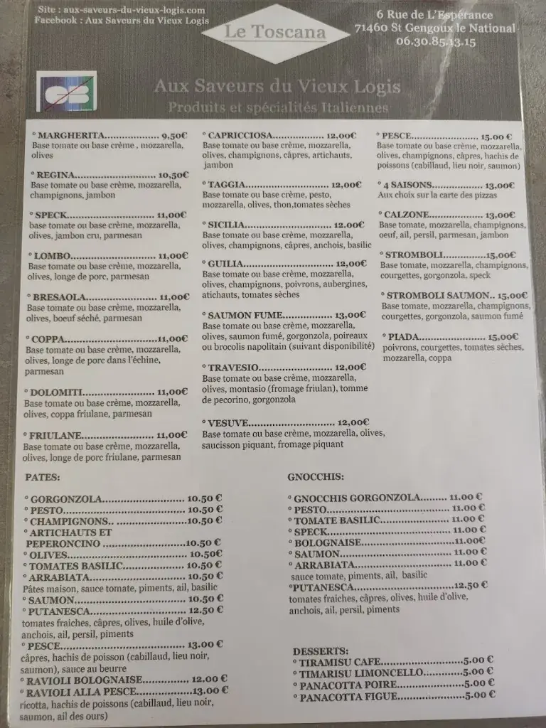 Menu_Le Toscana_Saint-Gengoux-le-National_image_1