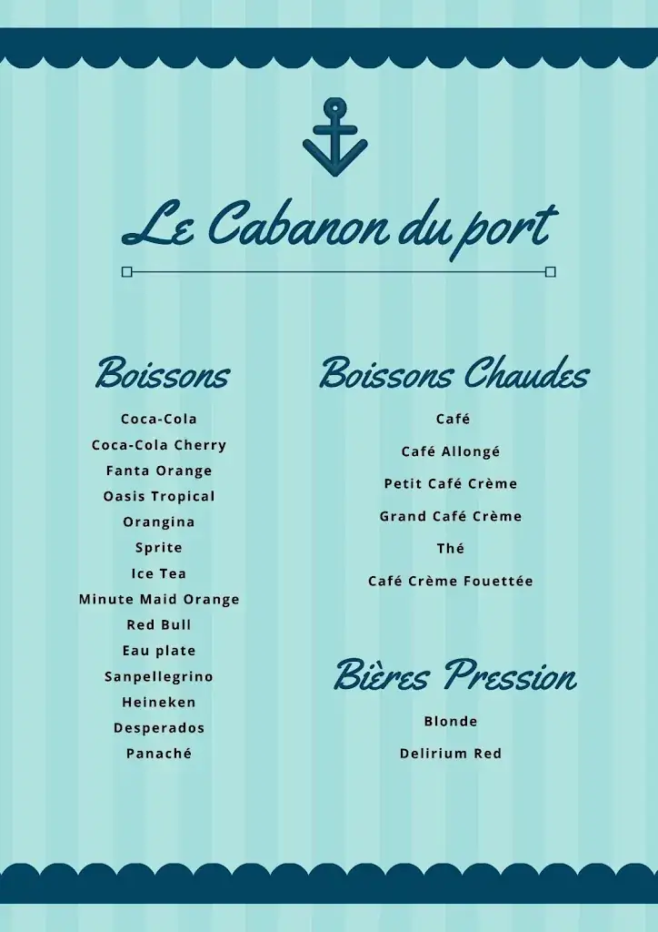 Menu_Le Cabanon du PORT_Saint-Jean-de-Losne_image_2