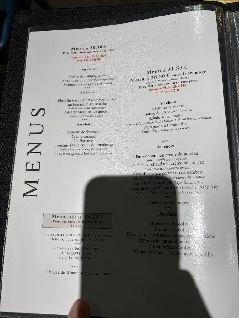 Menu_Restaurant La Fermette_Beauvoir_image_4