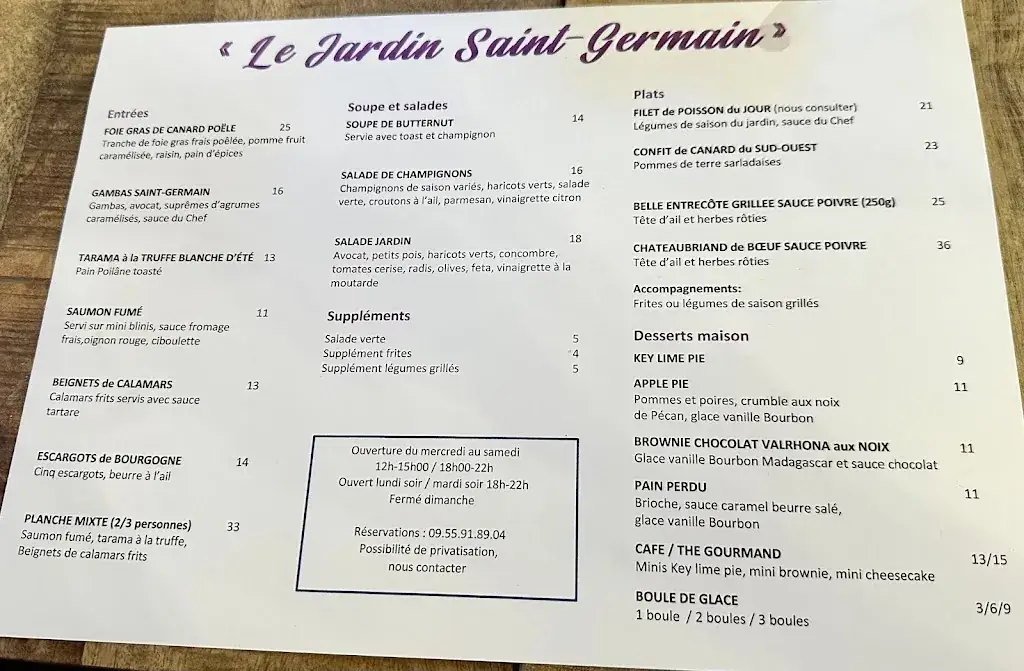 Menu_Le Jardin Saint-Germain_Paris_image_2
