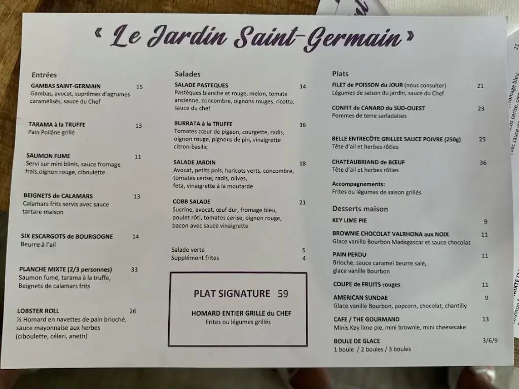Menu_Le Jardin Saint-Germain_Paris_image_4