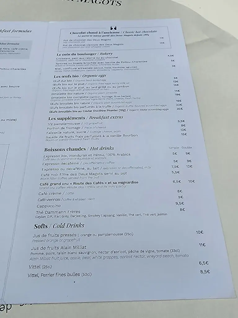 Menu_Les Deux Magots_Paris_image_3