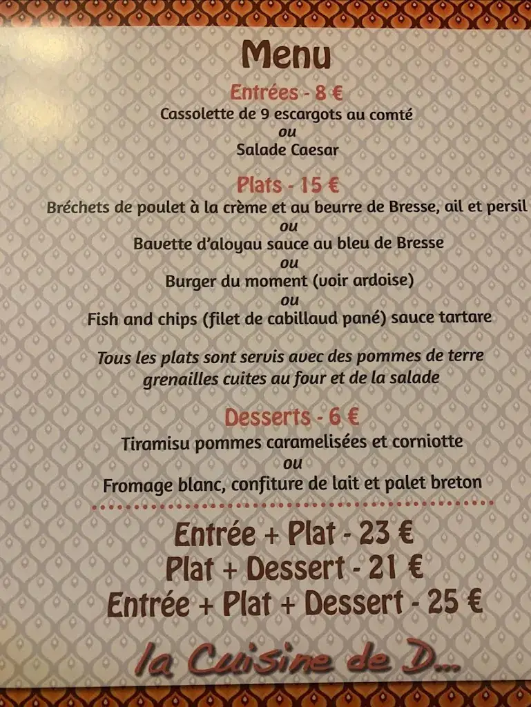 Menu_La Cuisine de D..._Saint-Germain-du-Bois_immagine_1