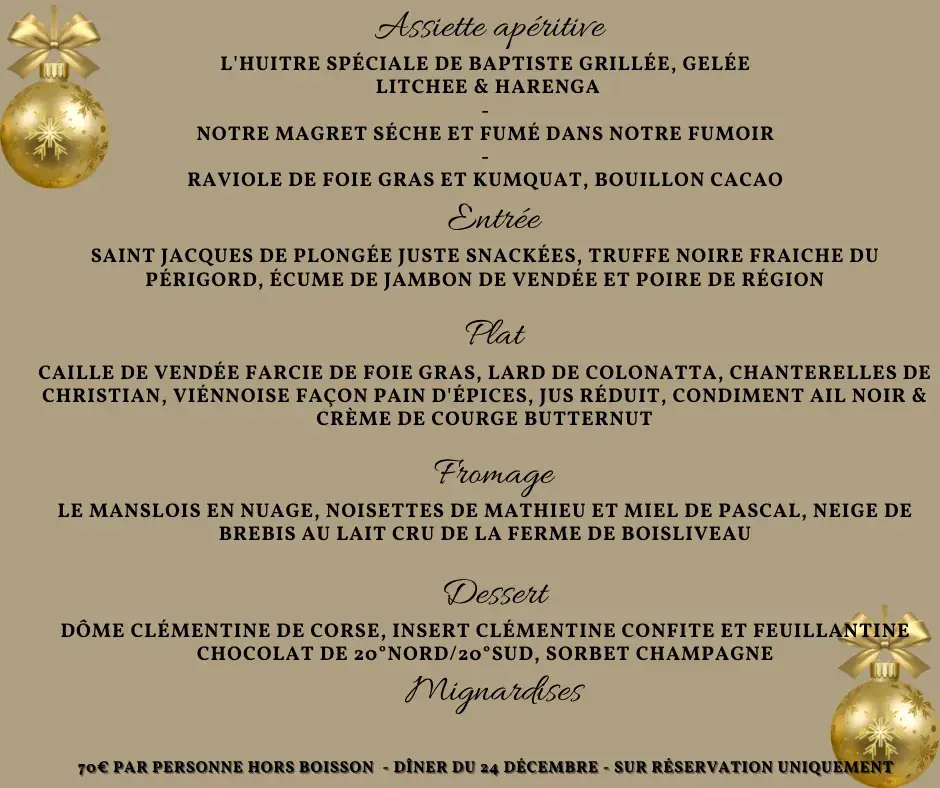 Menu_Restaurant Côté Marais_Beauvoir-sur-Mer_immagine_1