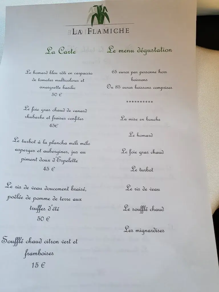 Menu_Restaurant La Flamiche_Roye_image_2