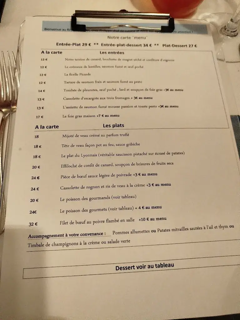 Menu_Le Roye Gourmet_Roye_image_1