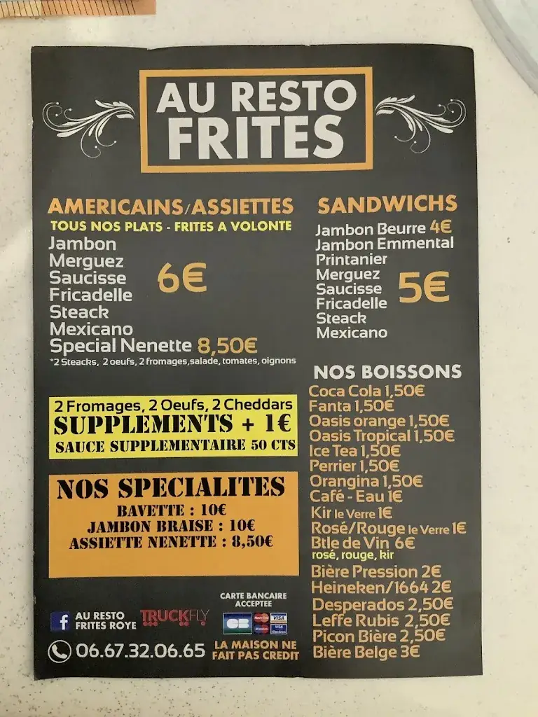 Menu_Au resto frites de Roye_Roye_image_1