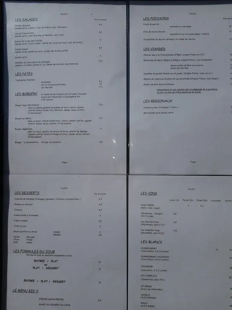 Menu_le Grandvallier_Saint-Laurent-en-Grandvaux_immagine_4