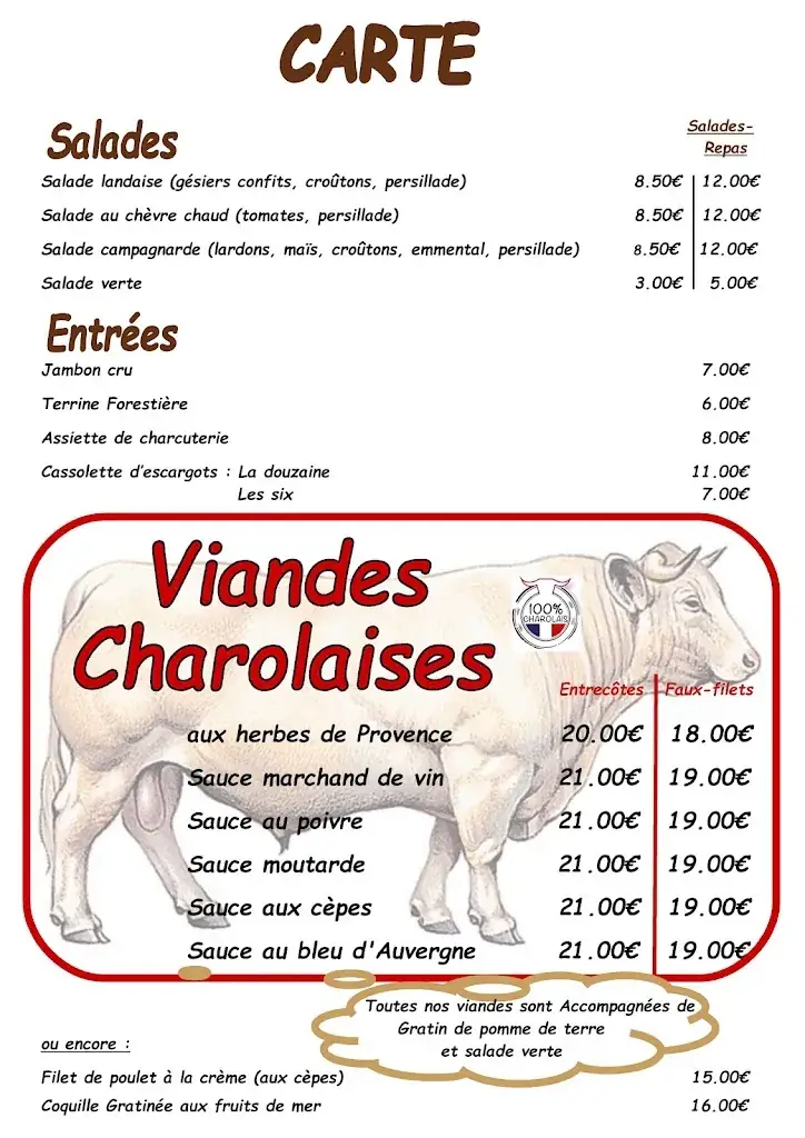 Menu_La Chaumiere_Saint-Yan_immagine_3