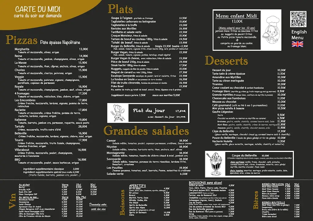 Menu_Restaurant Brasserie des Belleville La Croisette Les Menuires_Belleville_image_1