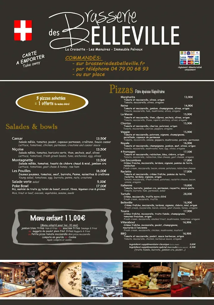 Menu_Restaurant Brasserie des Belleville La Croisette Les Menuires_Belleville_image_2