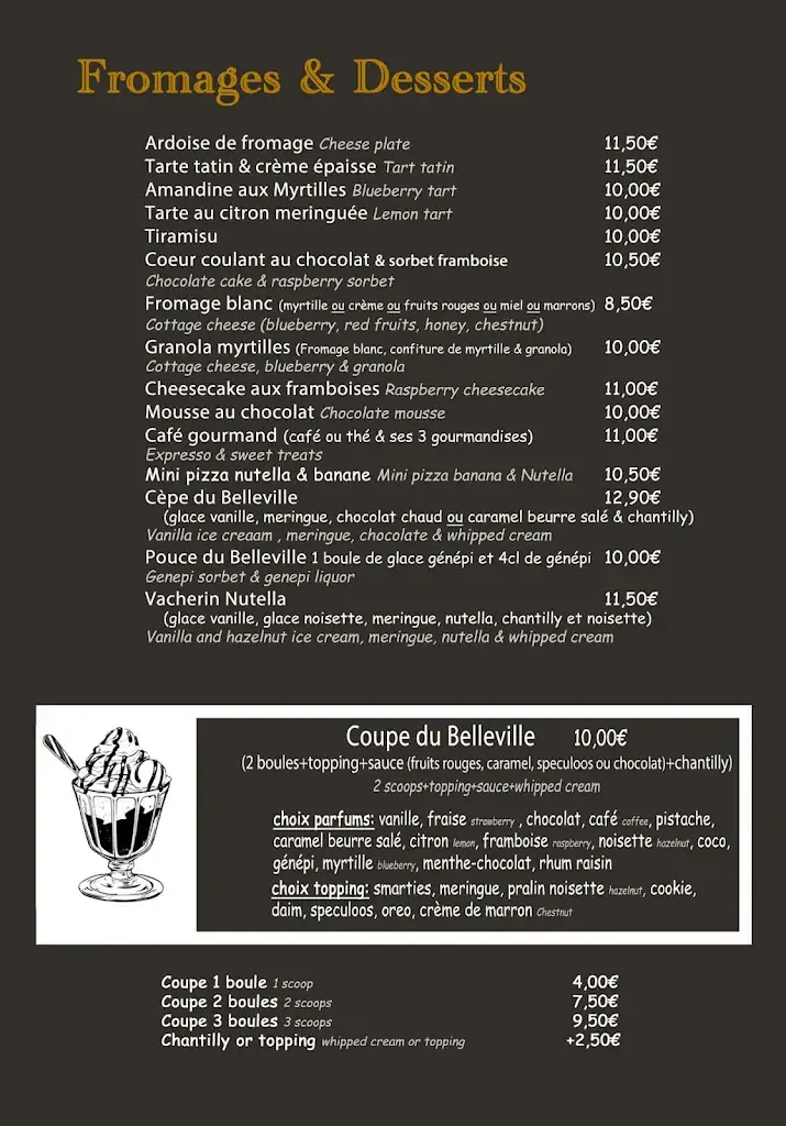 Menu_Restaurant Brasserie des Belleville La Croisette Les Menuires_Belleville_image_4