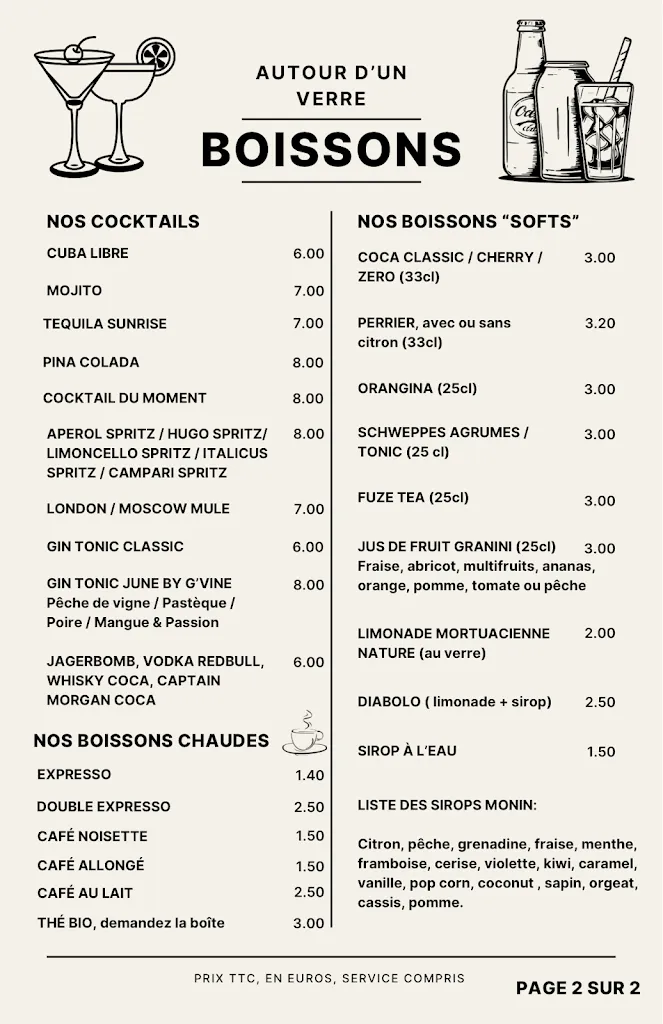 Menü_Autour d'un verre - Le Bar_Salins-les-Bains_Bild_1