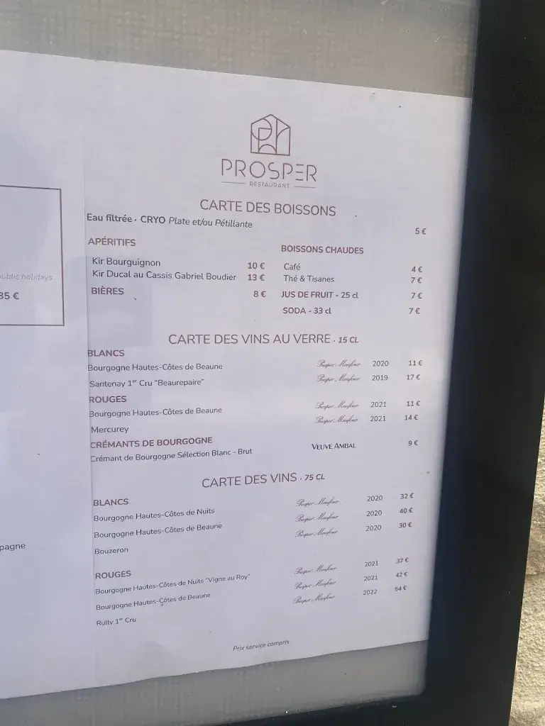 Menu_Restaurant Prosper_Saint-Aubin_image_3