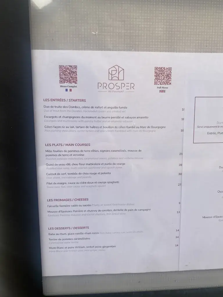Menu_Restaurant Prosper_Saint-Aubin_image_4