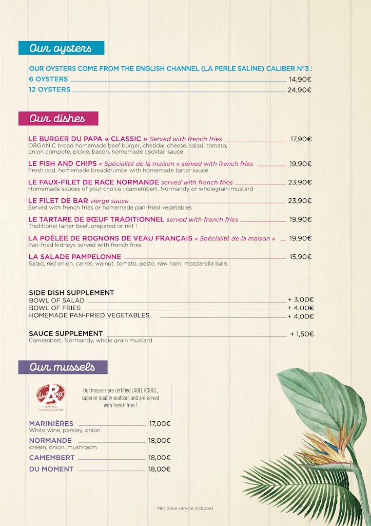 Menu_Papagayo Trinquer Picorer rêver_Saint-Aubin-sur-Mer_immagine_4