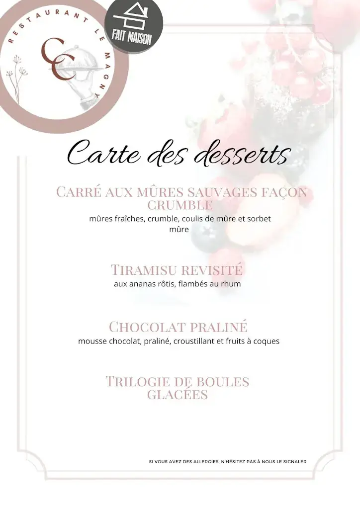 Menu_Restaurant Le Magny_Sassenay_image_2
