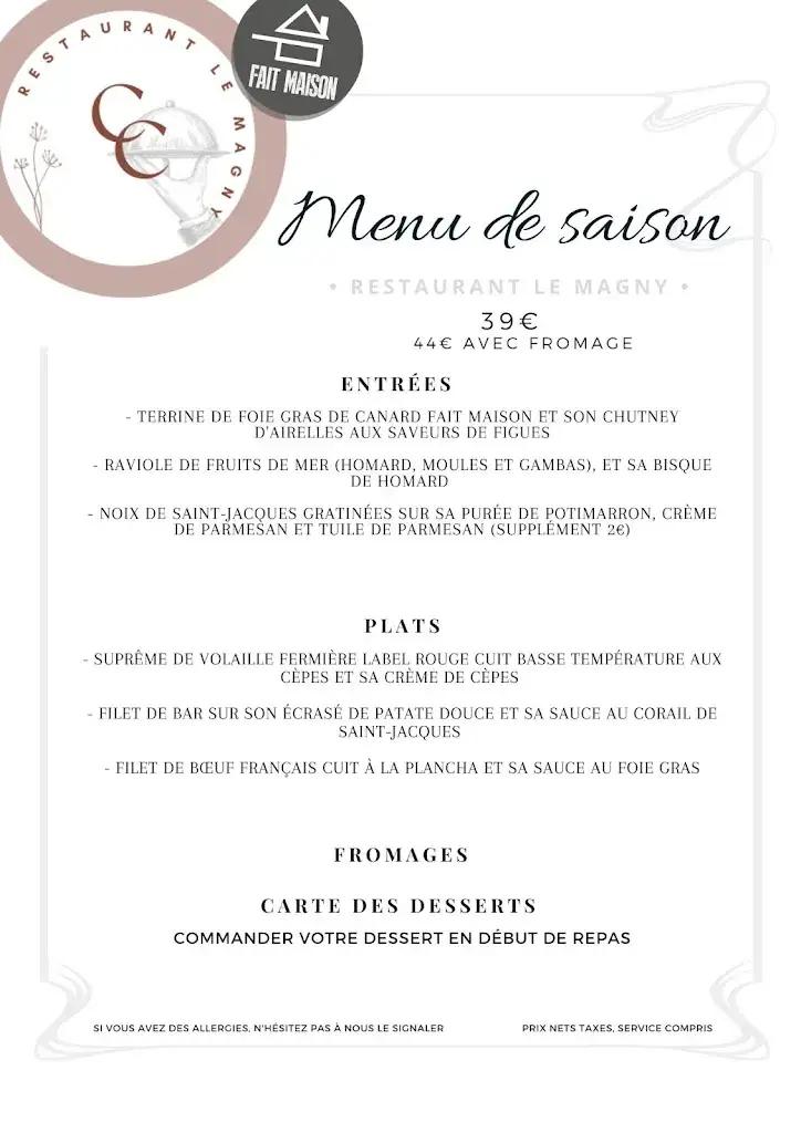 Menu_Restaurant Le Magny_Sassenay_image_3
