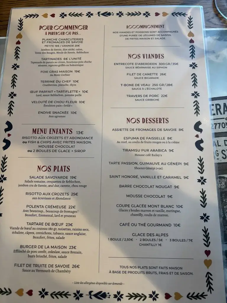 Menu_Hôtels Restaurant Seminars & Spa La Maison Rouge_Barberaz_image_1