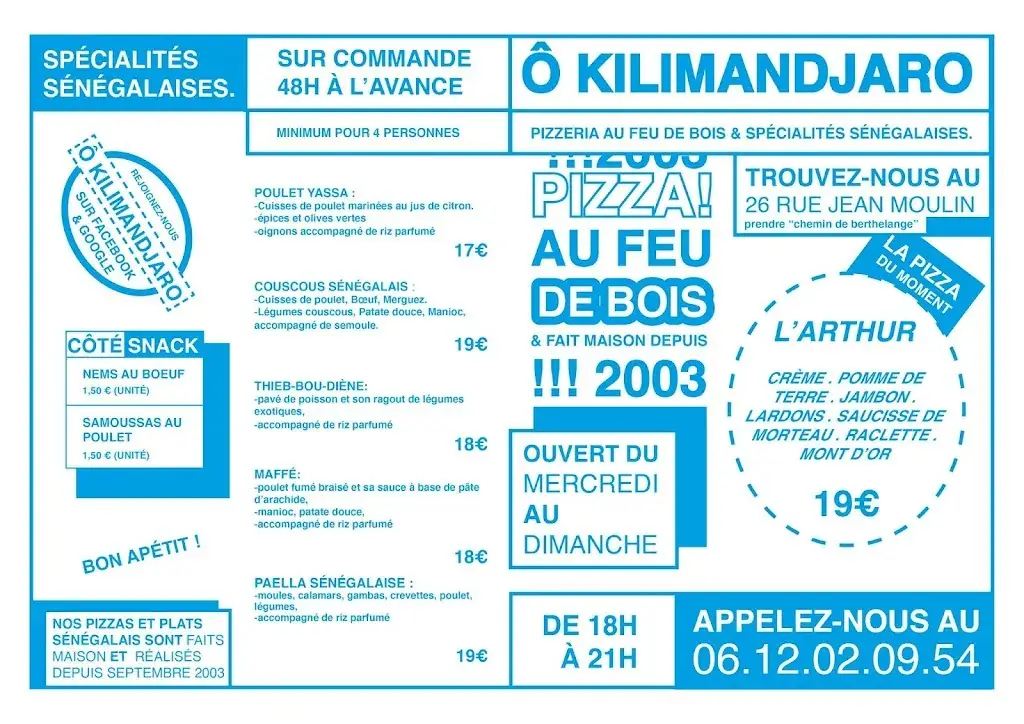 Menu_Ô Kilimandjaro_Saint-Vit_image_1