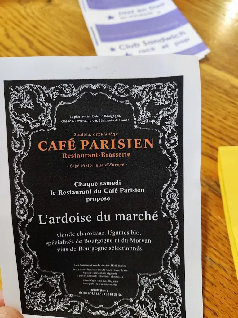 Menu_Café Parisien de saulieu_Saulieu_image_4