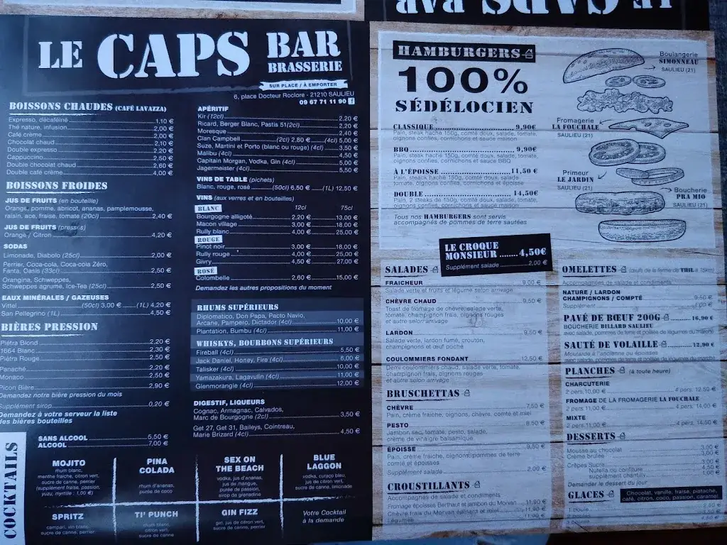 Menu_Le Caps Bar_Saulieu_image_1