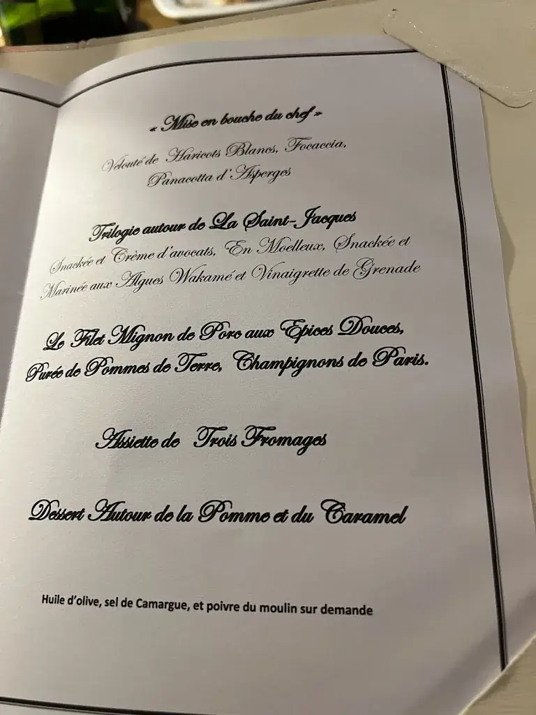 Menu_La Table d'Yvan Restaurant St remy de provence_Saint-Rémy-de-Provence_immagine_1