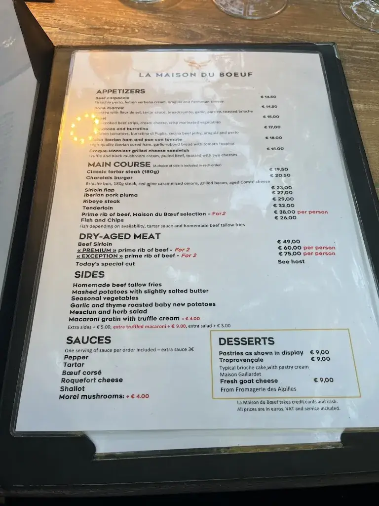 Menu_La Maison du Bœuf_Saint-Rémy-de-Provence_image_1