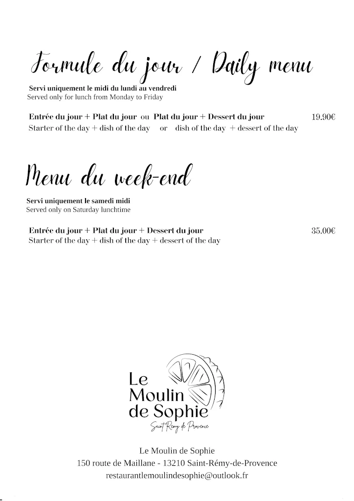 Menü_Le Moulin De Sophie_Saint-Rémy-de-Provence_Bild_2