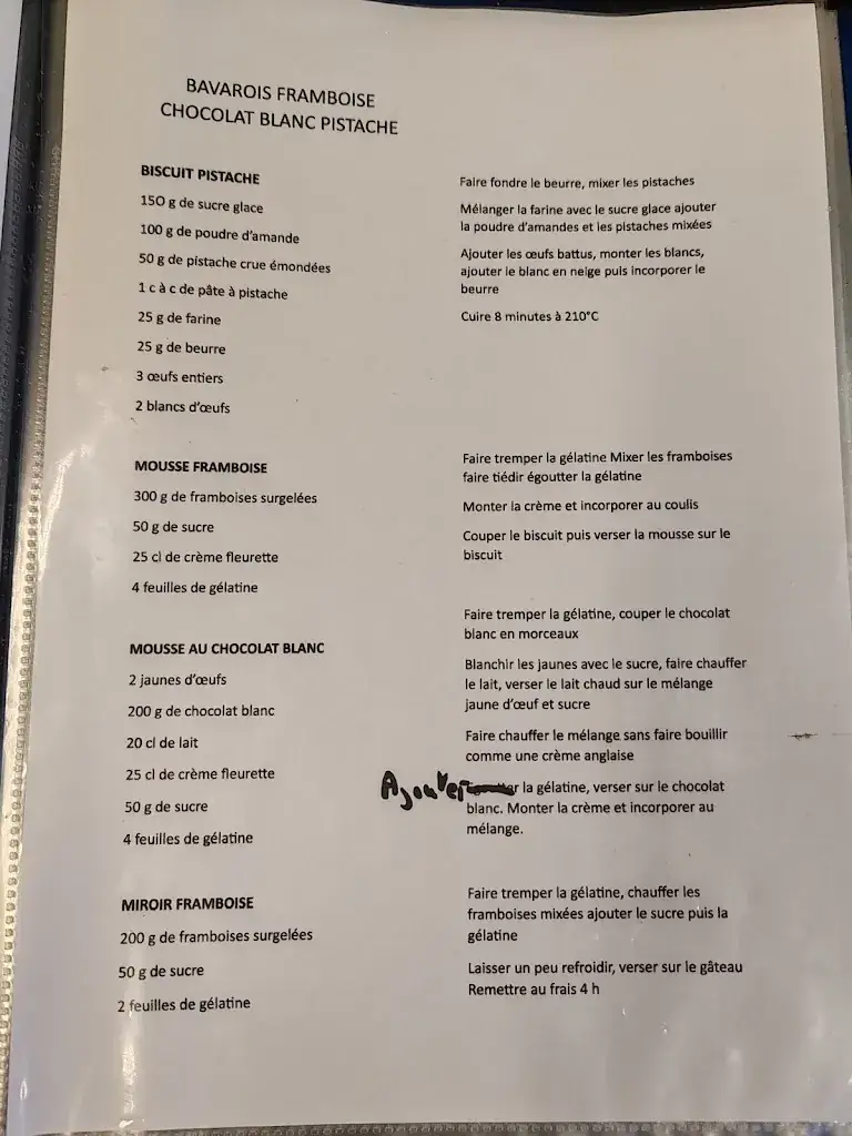 Menü_Restaurant La Crémaillere_Boulaye_Bild_1