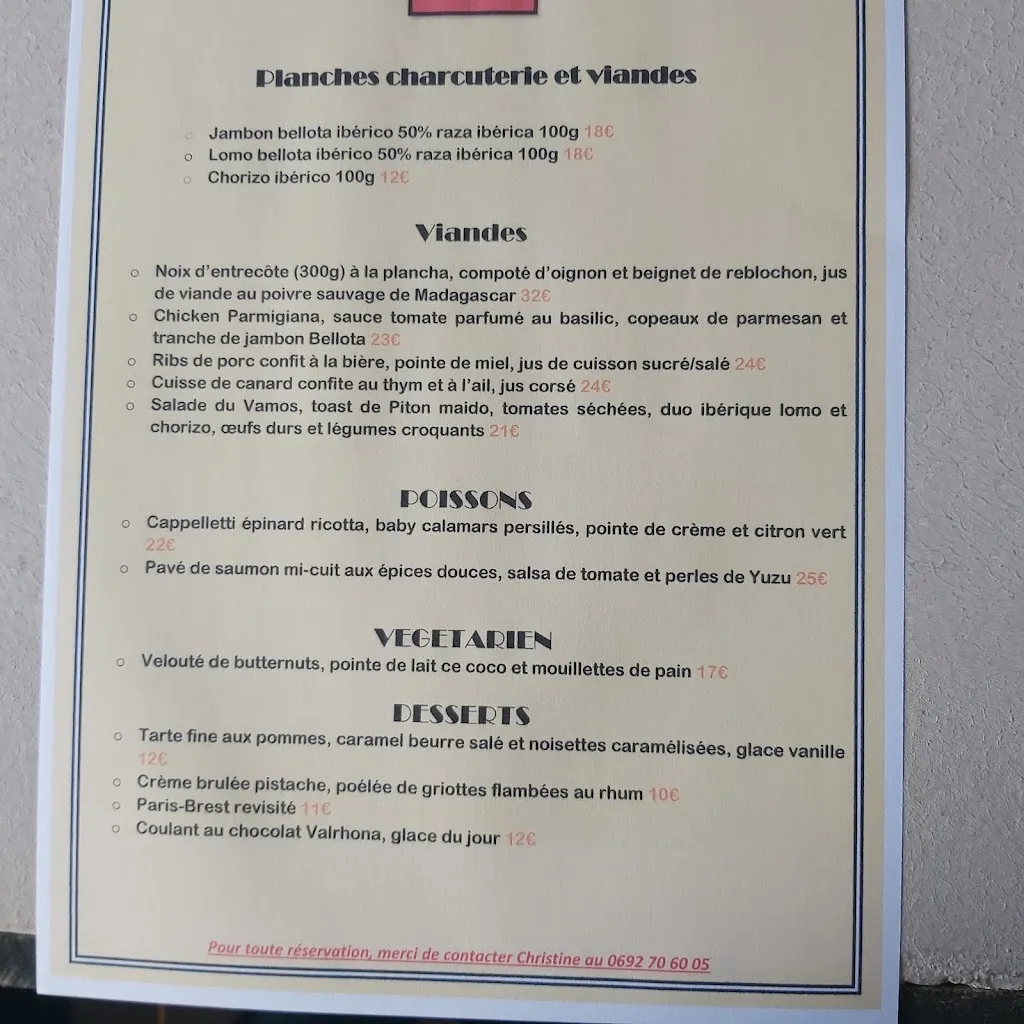 Menu_Vamos Restaurant_Réunion_image_1