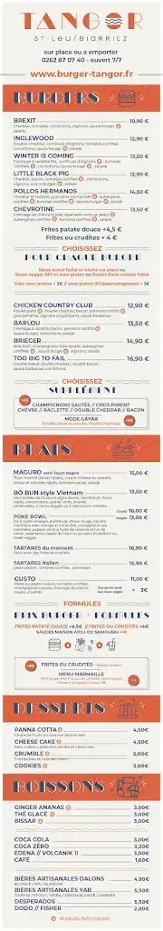 Menu_Tangor burgers saint leu_Réunion_image_1