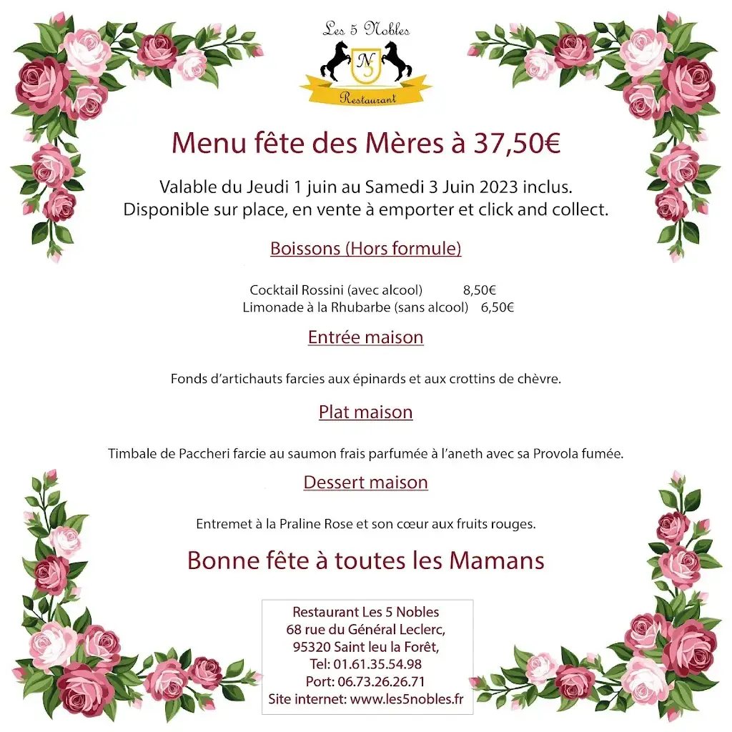 Menu_Les 5 Nobles_Saint-Leu-la-Forêt_immagine_4
