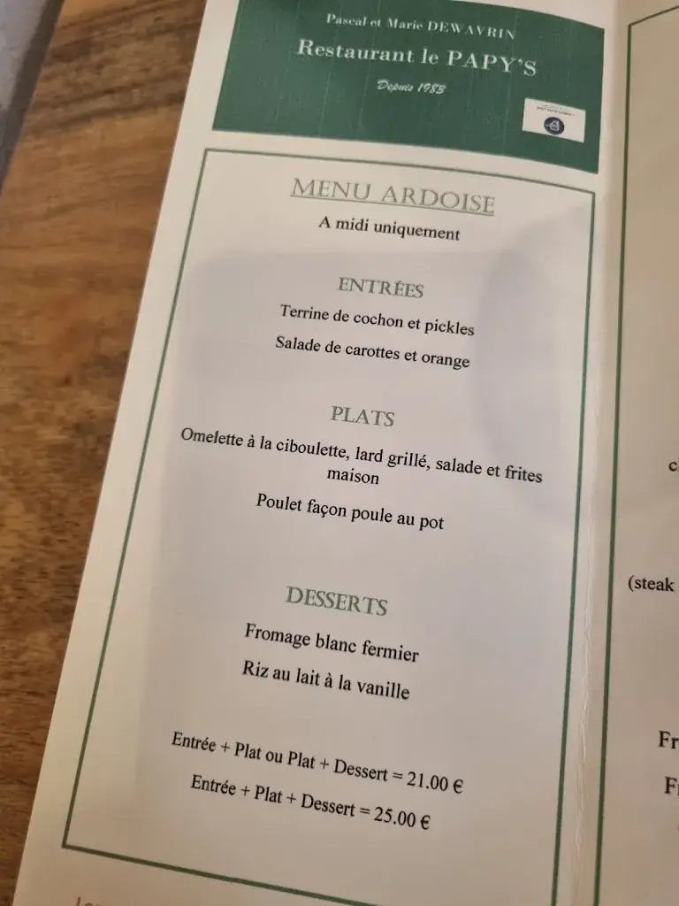 Menu_Papy's_Varennes-Vauzelles_image_4