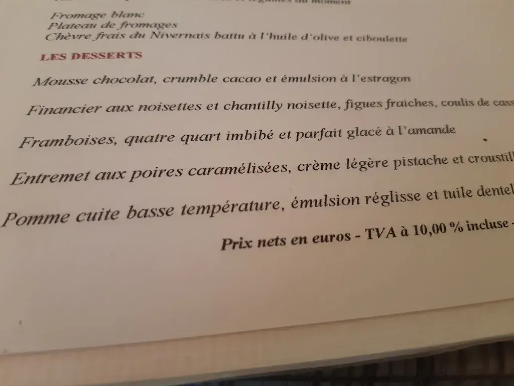 Menu_Restaurant Le Bengy_Varennes-Vauzelles_image_2