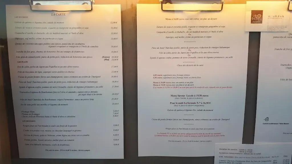 Menu_Restaurant Le Bengy_Varennes-Vauzelles_image_3
