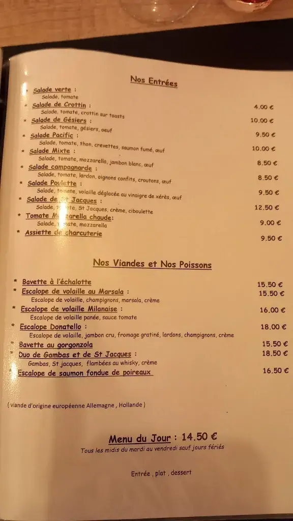 Menu_LE DONATELLO_Varennes-Vauzelles_image_2