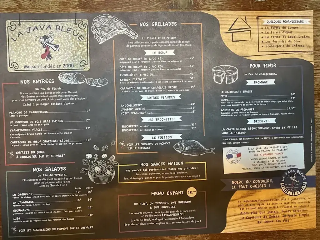Menu_La Java Bleue_Amanlis_image_1